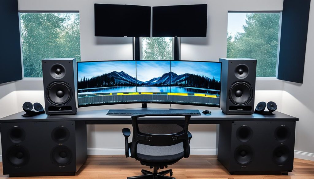 Monitores de áudio de alta qualidade para estúdio em casa