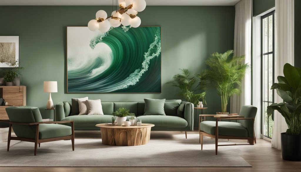 Pintura da cor Tidal Wave da Lukscolor aplicada em ambiente interior