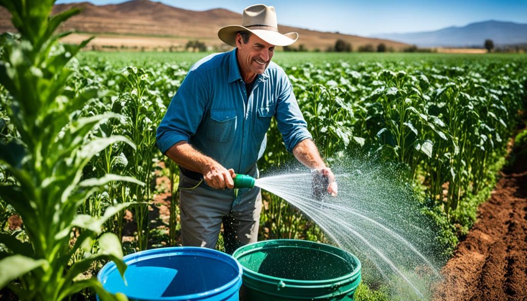 Reaproveitamento de água na agricultura