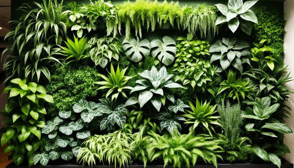 Técnica paisagística de parede verde