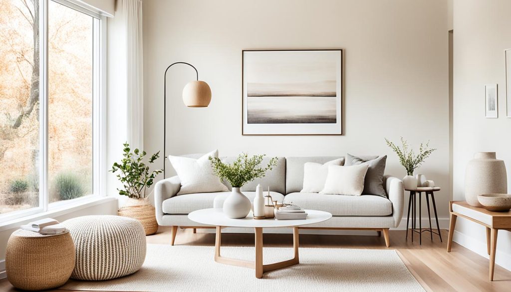 ambiente minimalista com decoração minimalista escandinava