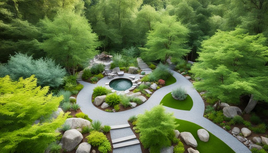 localização ideal para jardim de pedras